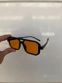 New black & orange vintage Sunglasses y2k retro vi
