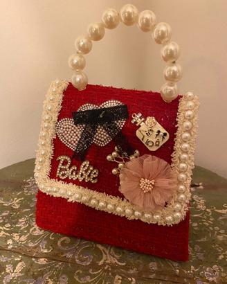 Borsa rossa donna o ragazza con tracolla