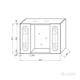 Specchio Bagno Leroy Merlin con 2 Ante e Luci LED