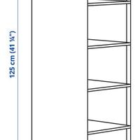 IKEA SKUBB Portatutto Scaffale NERO, 35x45x125 cm