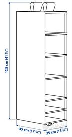 IKEA SKUBB Portatutto Scaffale NERO, 35x45x125 cm