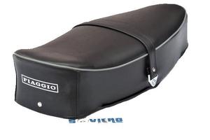 Sella Nera Lunga Con Bordino Grigio Vespa 125 150