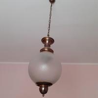 lampadario con sfera in vetro 