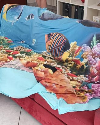 Divano letto con penisola contenitore 