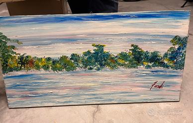 Quadro dipinto a mano olio su tela