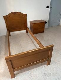 Letto singolo + comodino ARTIGIANALI