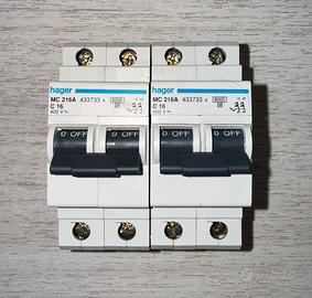 HAGER MC216A C16 2P 400V MAGNETO TERMICO