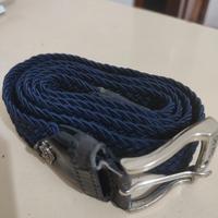 cintura uomo blu elastica intrecciata 