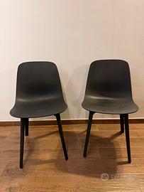 2 Sedie odger ikea polipropilene nere