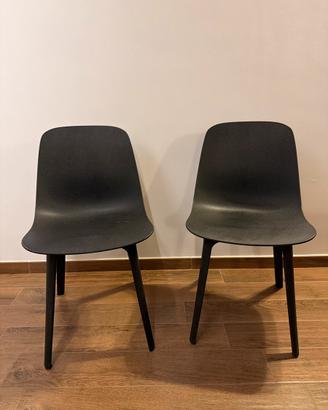 2 Sedie odger ikea polipropilene nere