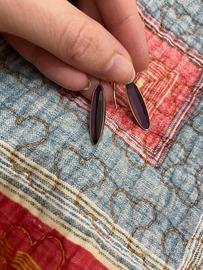 Orecchini calvin klein pietre viola e acciaio