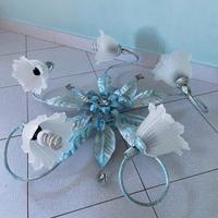 lampadario ferro battuto 5 punti luce