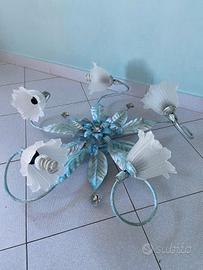 lampadario ferro battuto 5 punti luce