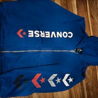 Felpa Converse blu con cappuccio