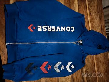 Felpa Converse blu con cappuccio