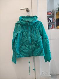 k-way impermeabile turchese 