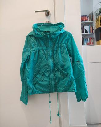 k-way impermeabile turchese 