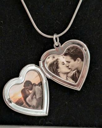 Collana in argento 925 con ciondolo portafoto 