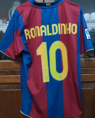 maglia Barcellona Ronaldinho 2007/08 taglia L
