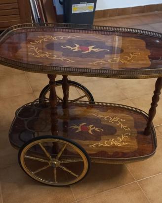 Carrello porta liquori e vivande vintage