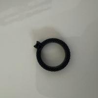 Anello fede solitario total black