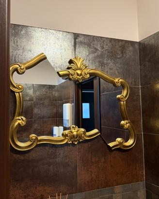 Specchio decorativo barocco dorato design moderno