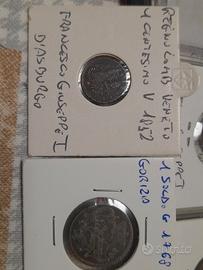 Lotto 2 monete 1 cent.1852  1 soldo 1768