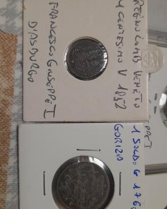 Lotto 2 monete 1 cent.1852  1 soldo 1768