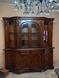 Mobile vetrina in legno massello