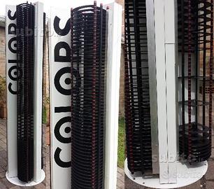 Totem porta CD, in metallo e plastica, girevole