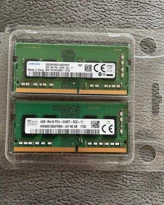 Pacchetto RAM 8GB 4GB Notebook