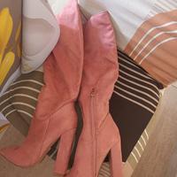 stivali camoscio rosa numero 35