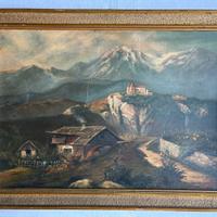 ANGIOLA su Pannello (1906)-Paesaggio Alpino (coev)