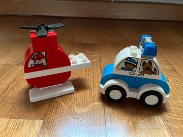 Duplo 10957 auto polizia e elicottero pompieri