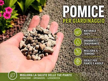 Pomice 3-8 mm per Giardinaggio
