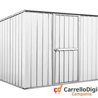 Casetta box giardino in Acciaio 260x185cm bianco