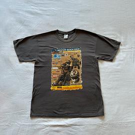 T-Shirt grigia Weston Beach Race Vintage Taglia L