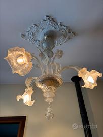 Lampadario in vetro di Murano