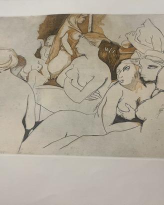 Renato guttuso acquaforte quadro