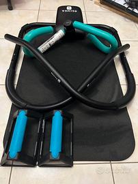 Attrezzi palestra casa completi (manubri, addomina