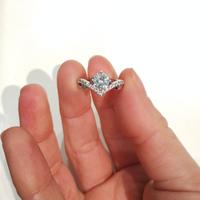 Anello regolabile placcato argento 