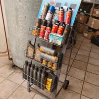 Espositore Unifix con olii e spray vari