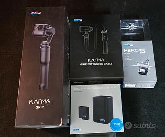 go pro hero 5 +karma grip + kit estensione  + acc