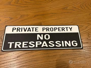 Cartello decorativo proprietà privata