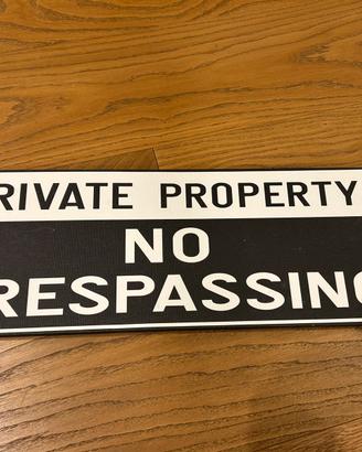 Cartello decorativo proprietà privata