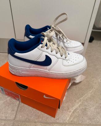 Nike Air Force Bianche e Blu bambino