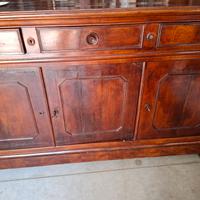 credenza tre ante in noce 