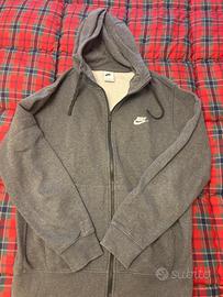 felpa nike grigia zip