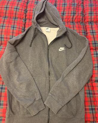 felpa nike grigia zip