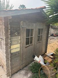 Casetta garage in legno da  giardino